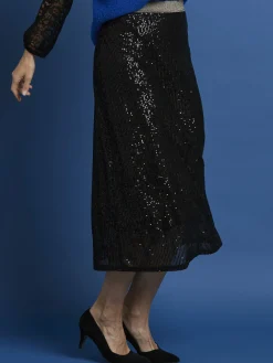 Jupe évasée à sequins