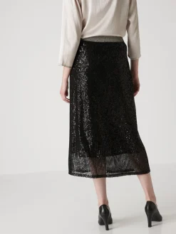 Jupe évasée à sequins