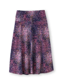 Jupe évasée en maille crêpe