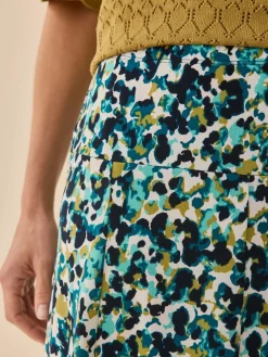 Jupe évasée en maille crêpe