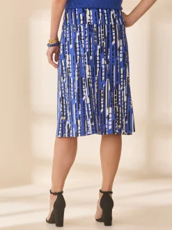 Jupe évasée en maille crêpe