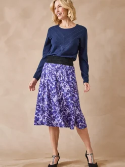 Jupe évasée en maille douce