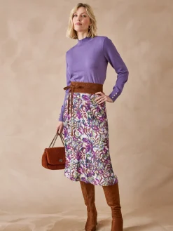 Jupe évasée en maille douce