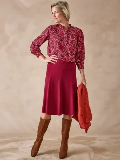 Jupe évasée entièrement élastiquée