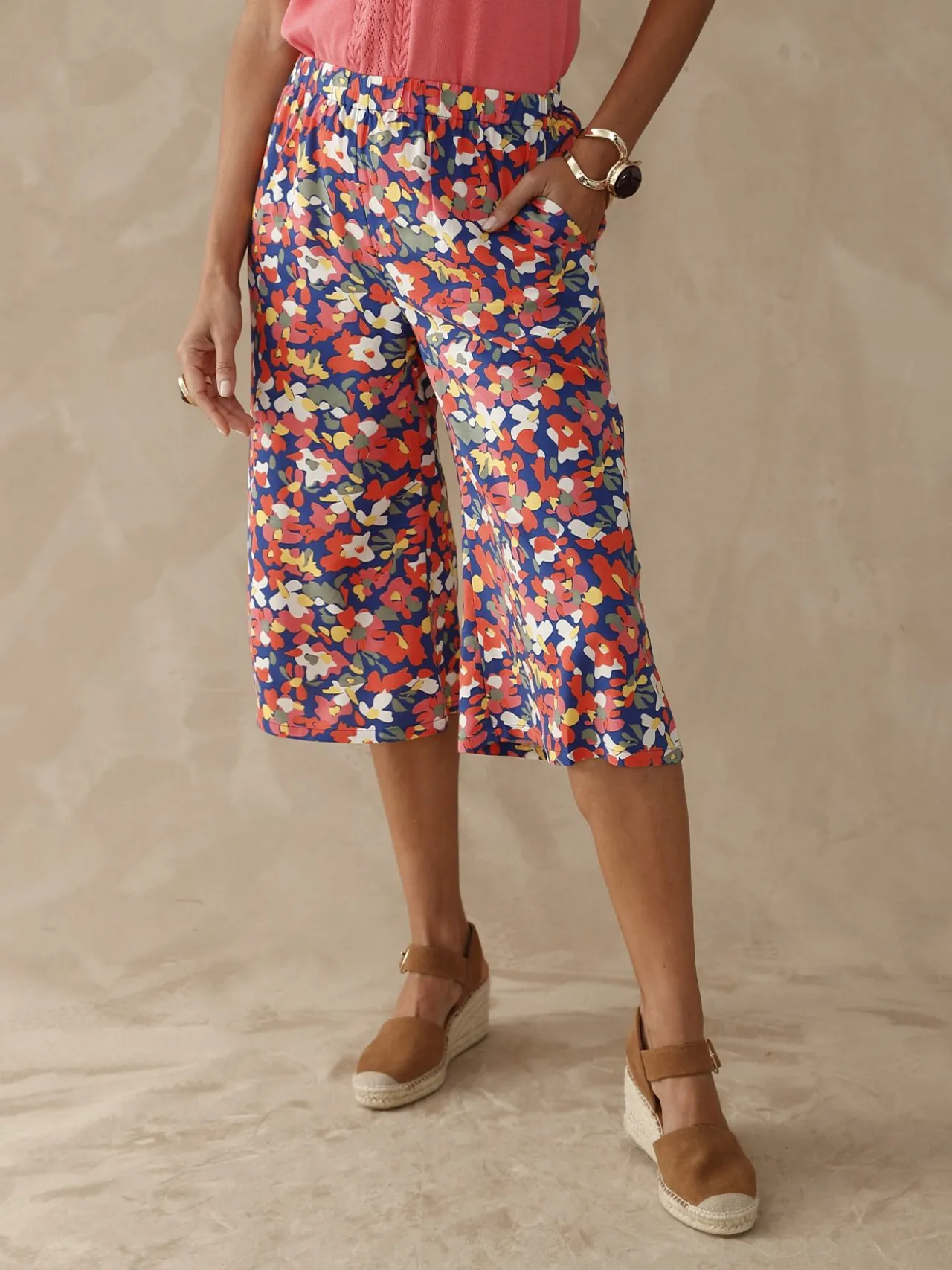 Jupe-culotte entièrement élastiquée