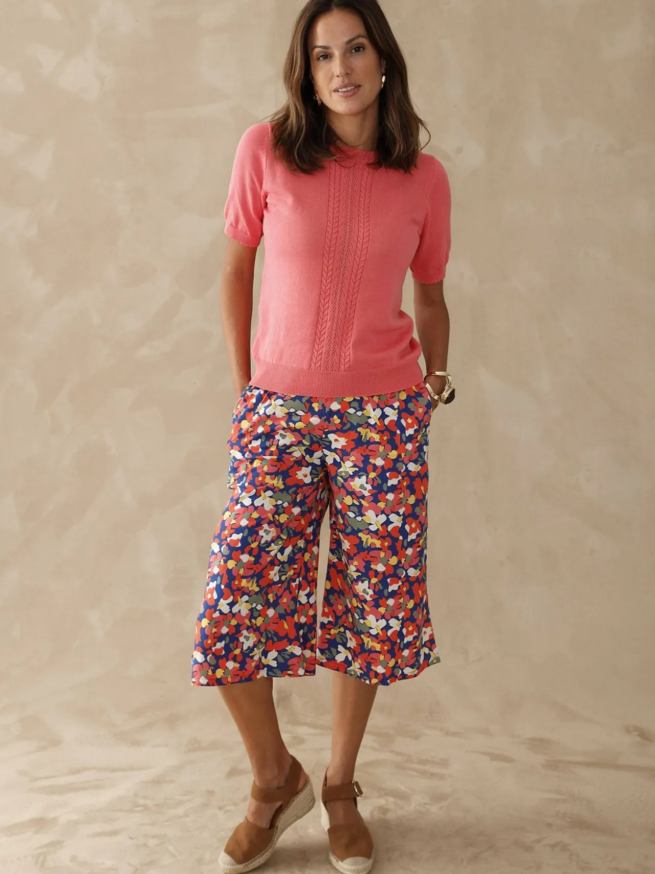 Jupe-culotte entièrement élastiquée