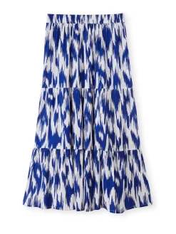 Jupon à volants en crépon fluide