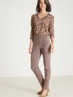 Legging en maille suédine