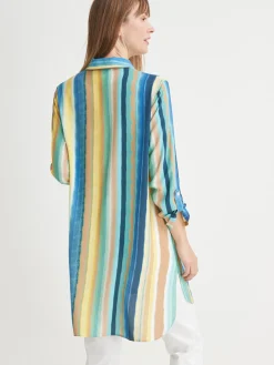 Long chemisier tunique fluide