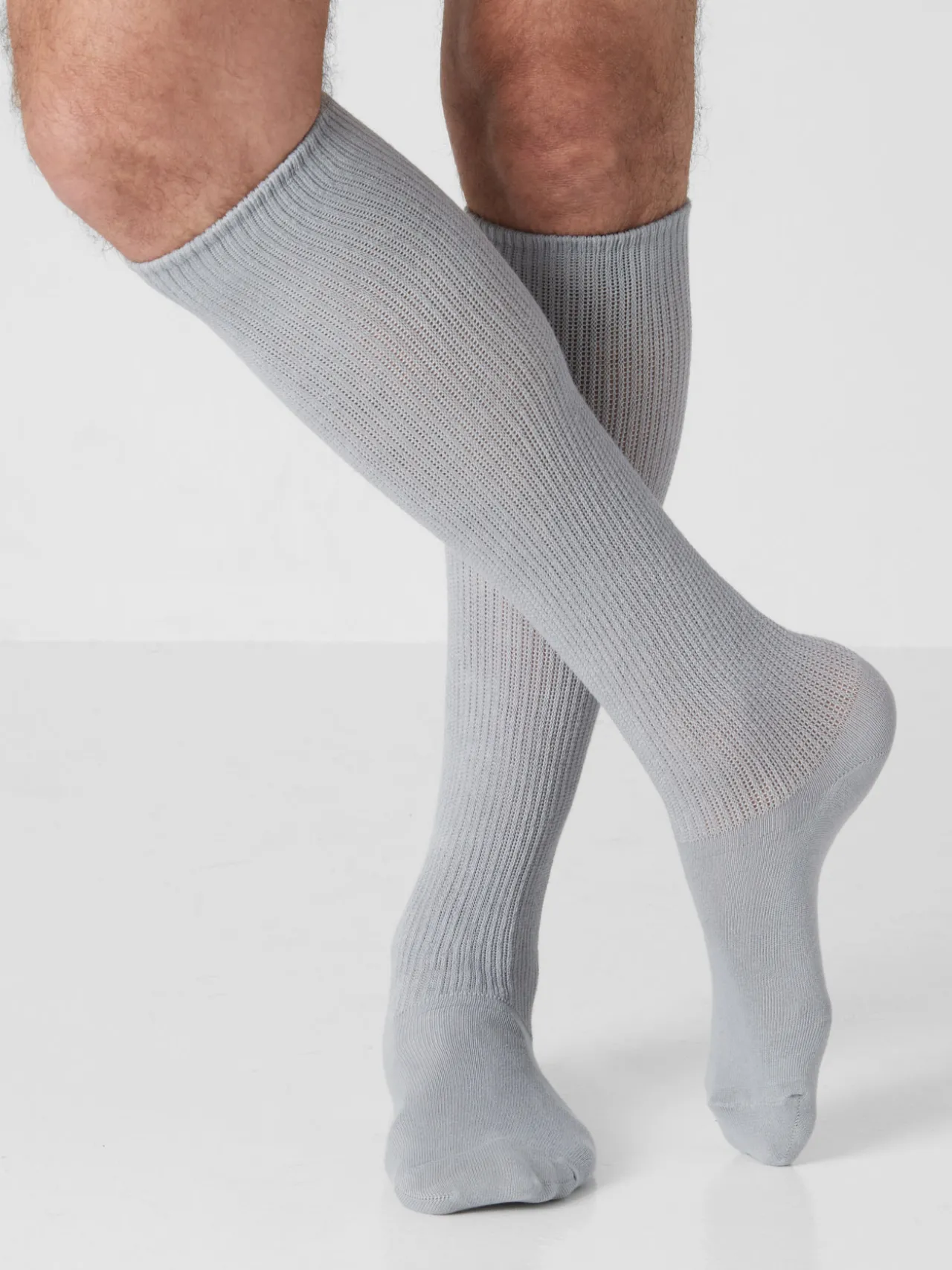 Lot 2 paires mi-bas pieds larges