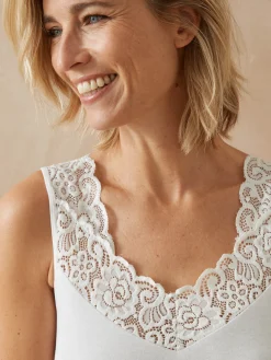 Lot de 2 chemises coton fines bretelles