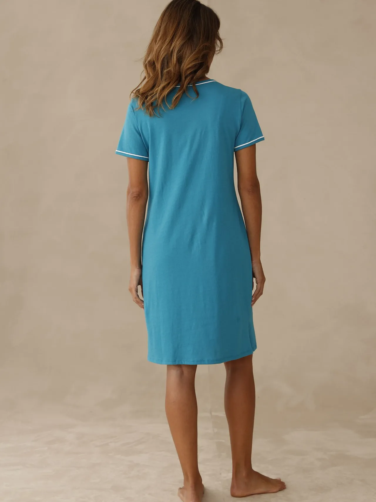 Lot de 2 chemises de nuit courtes coton