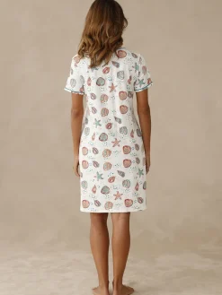 Lot de 2 chemises de nuit courtes coton