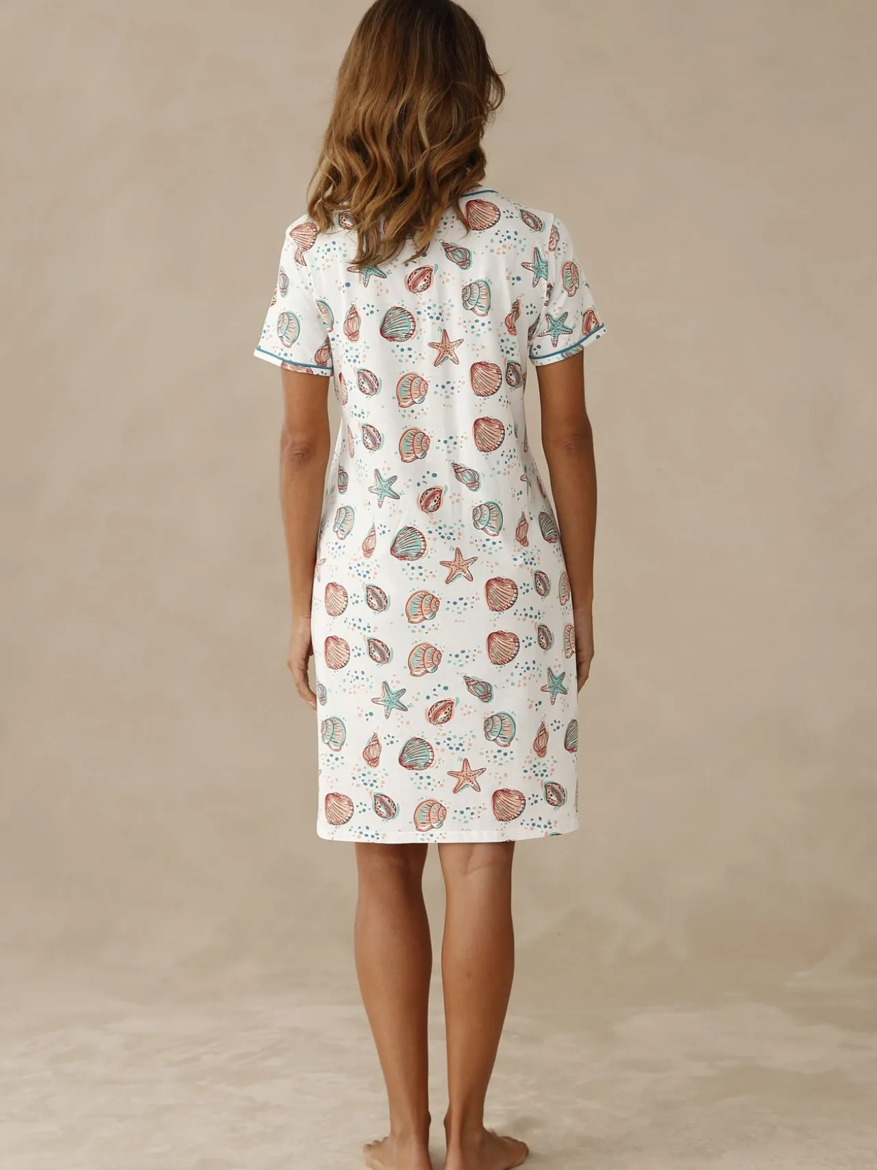 Lot de 2 chemises de nuit courtes coton