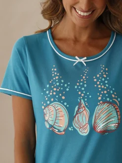 Lot de 2 chemises de nuit courtes coton