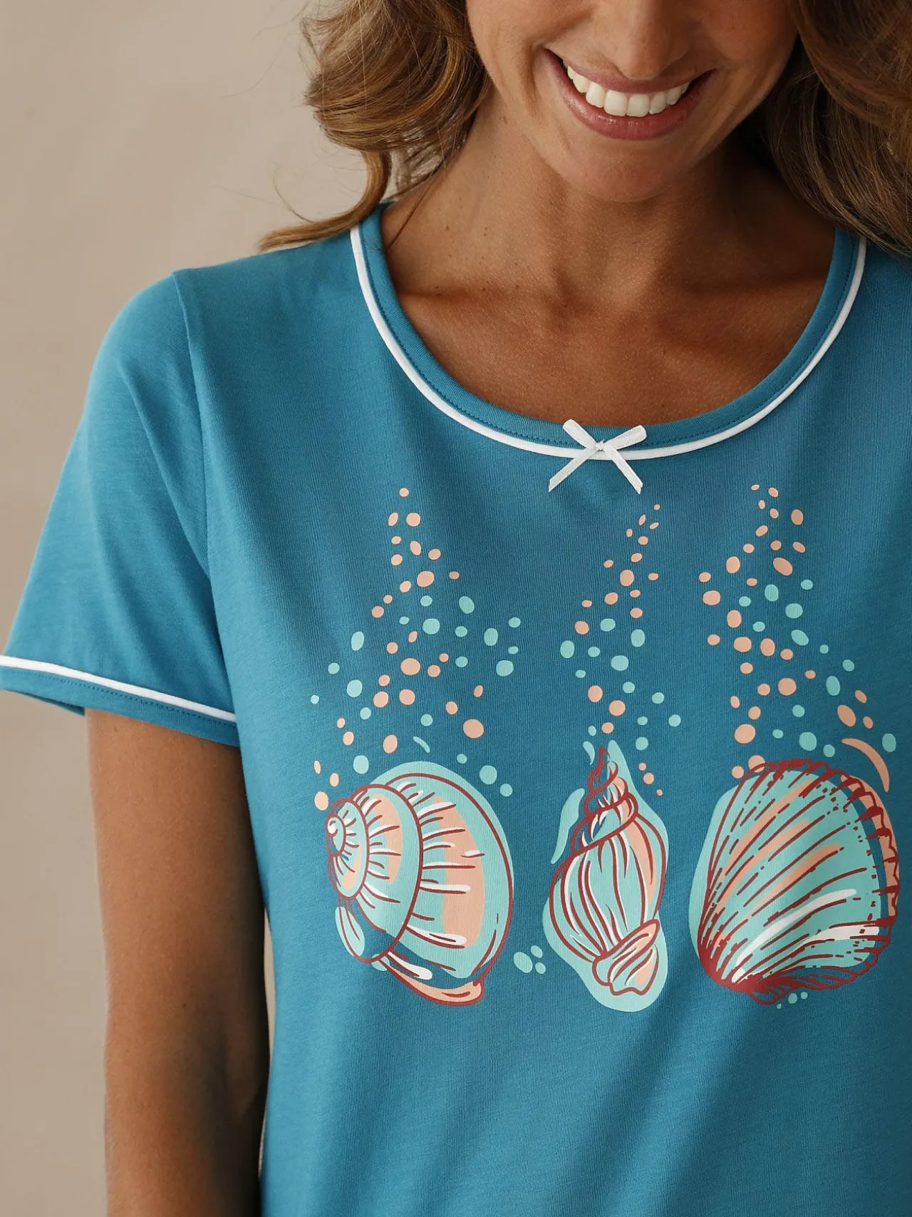 Lot de 2 chemises de nuit courtes coton