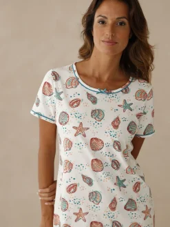 Lot de 2 chemises de nuit courtes coton