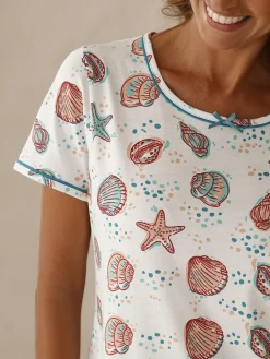 Lot de 2 chemises de nuit courtes coton