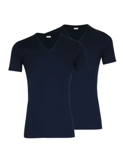 Lot de 2 maillots col V manches courtes