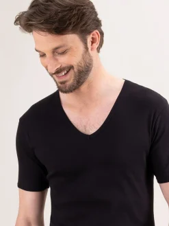 Lot de 2 maillots col V manches courtes