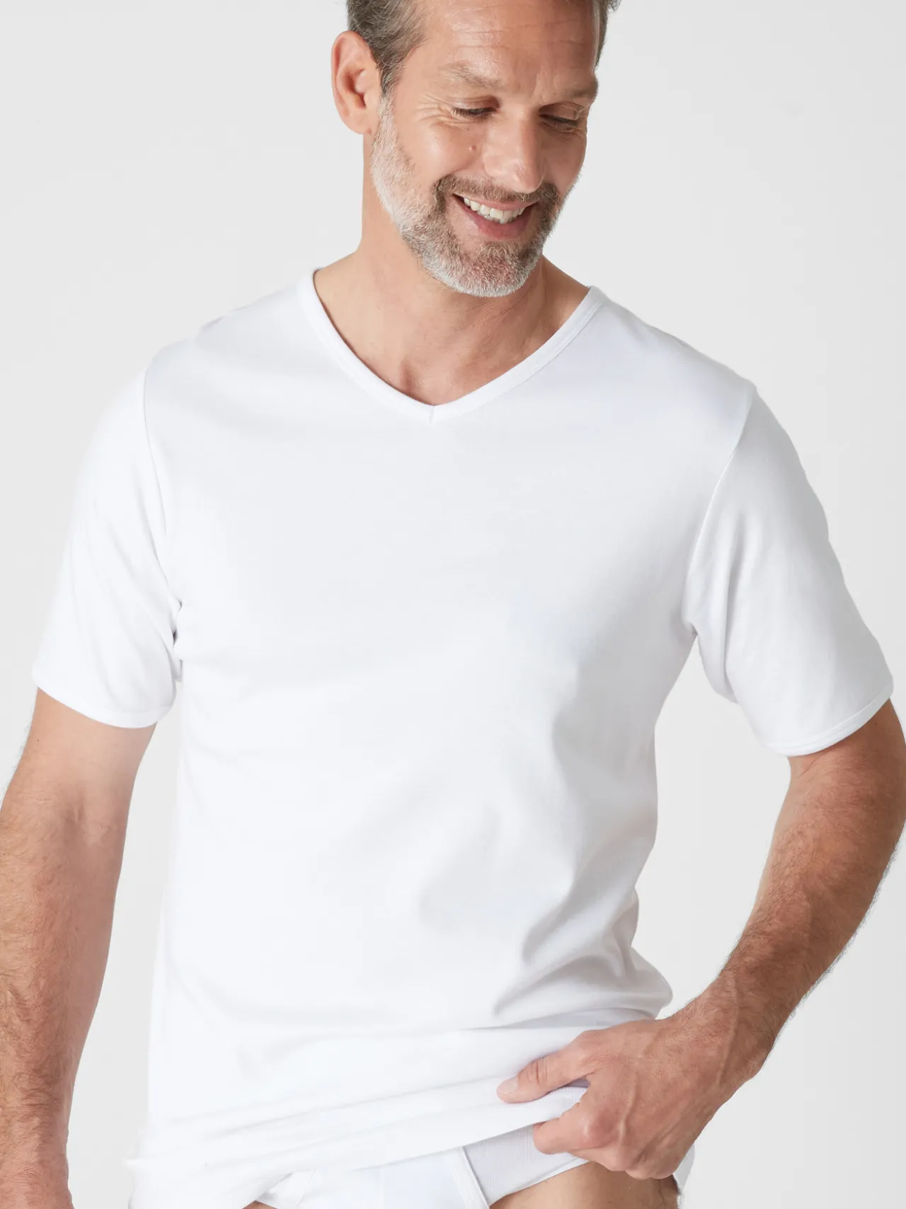 Lot de 2 maillots de corps chauds col V