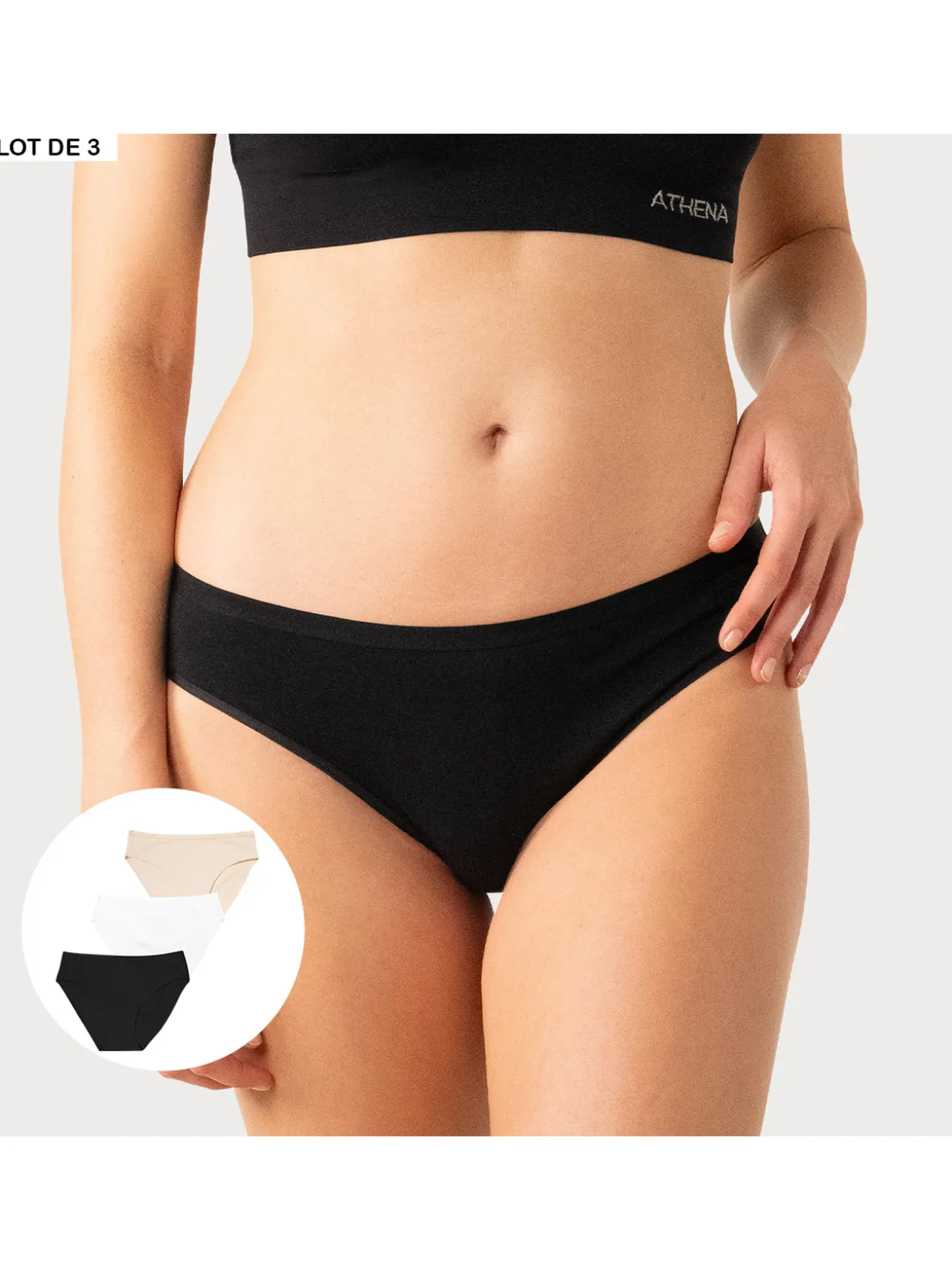 Lot de 3 slips Basic Ecopack