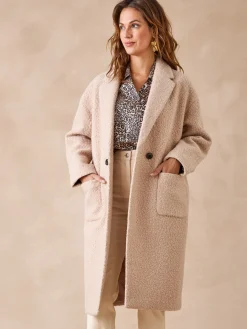 Manteau tissu bouclette