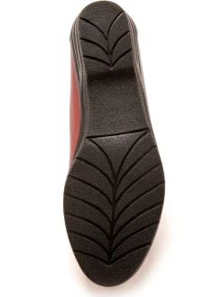 Mocassins à plateau lisse grande largeur