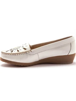 Mocassins ajourés grande largeur