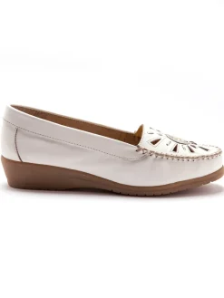 Mocassins ajourés grande largeur