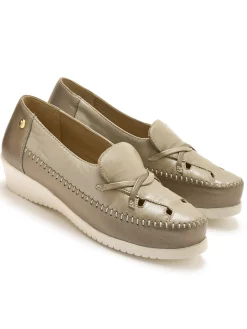 Mocassins bicolores ajourés