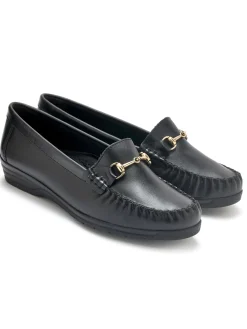 Mocassins boucle étrier grande largeur