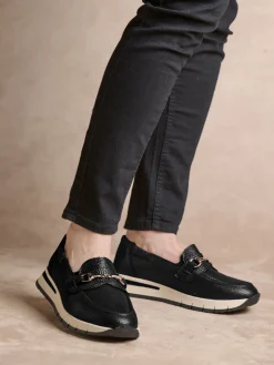 Mocassins compensées élastiqués côtés