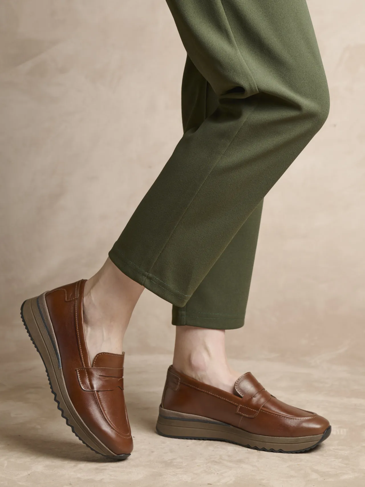 Mocassins compensés aérosemelle amovible