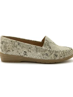 Mocassins cuir imprimé largeur confort