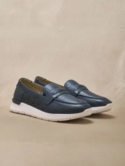 Mocassins cuir motifs ajourés