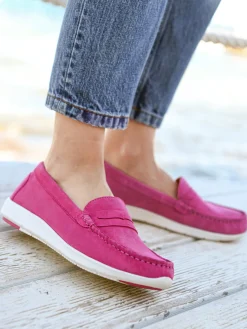 Mocassins cuir velours