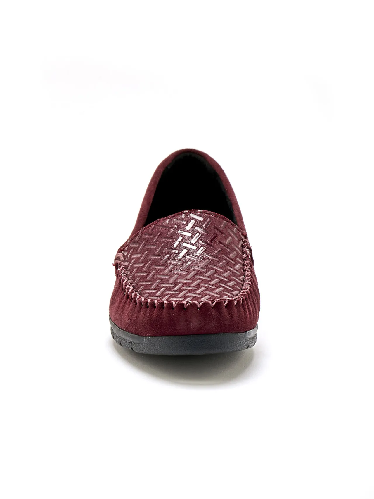 Mocassins cuir velours grande largeur