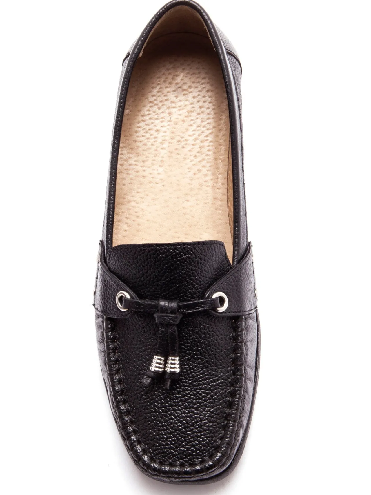 Mocassins en cuir plateau cousu main