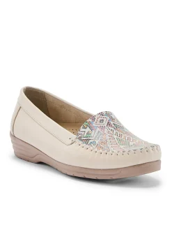 Mocassins ethniques grande largeur