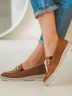 Mocassins élastiqués à bride fantaisie