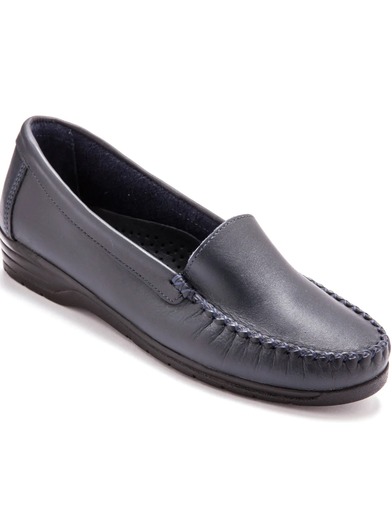 Mocassins plateau lisse largeur confort