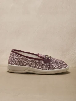 Mocassins textile intérieur éponge