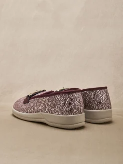 Mocassins textile intérieur éponge