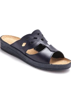 Mules à perforations fantaisie