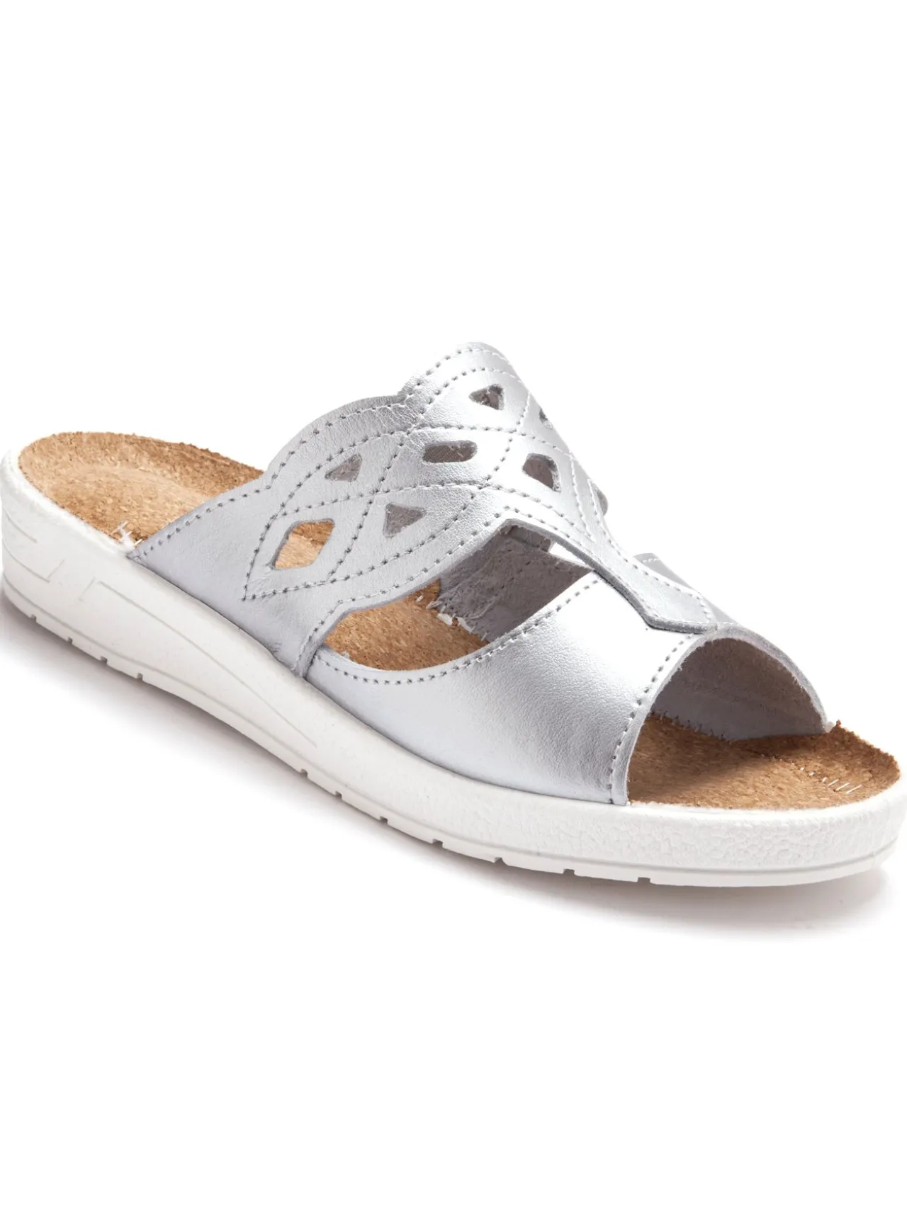 Mules à perforations fantaisie