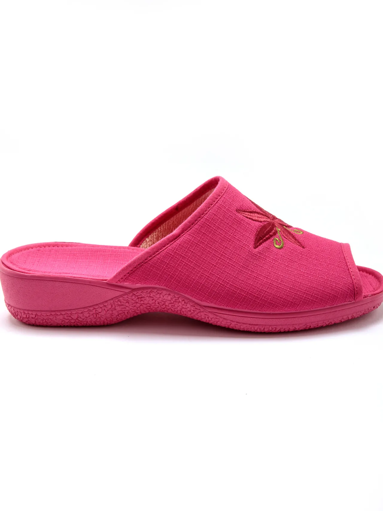 Mules brodées doublure éponge