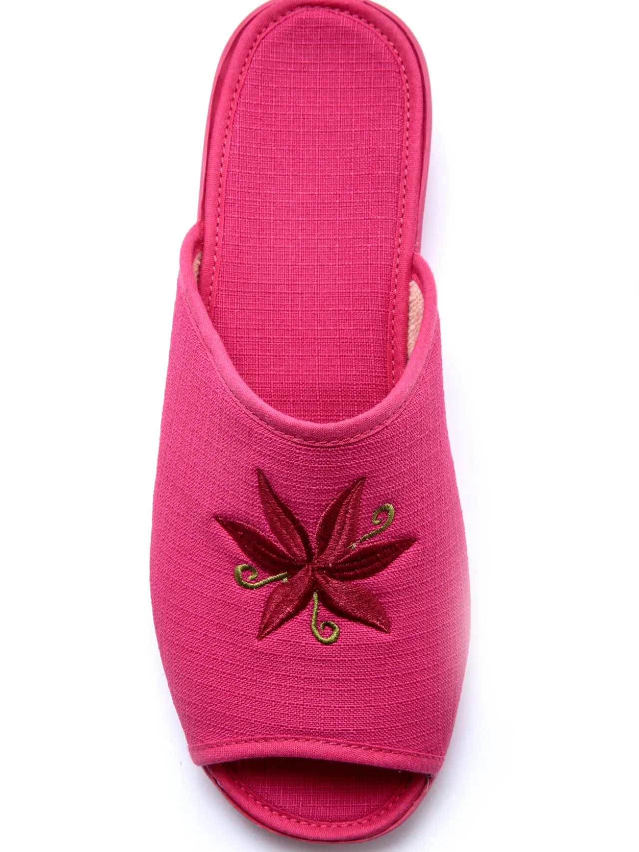 Mules brodées doublure éponge