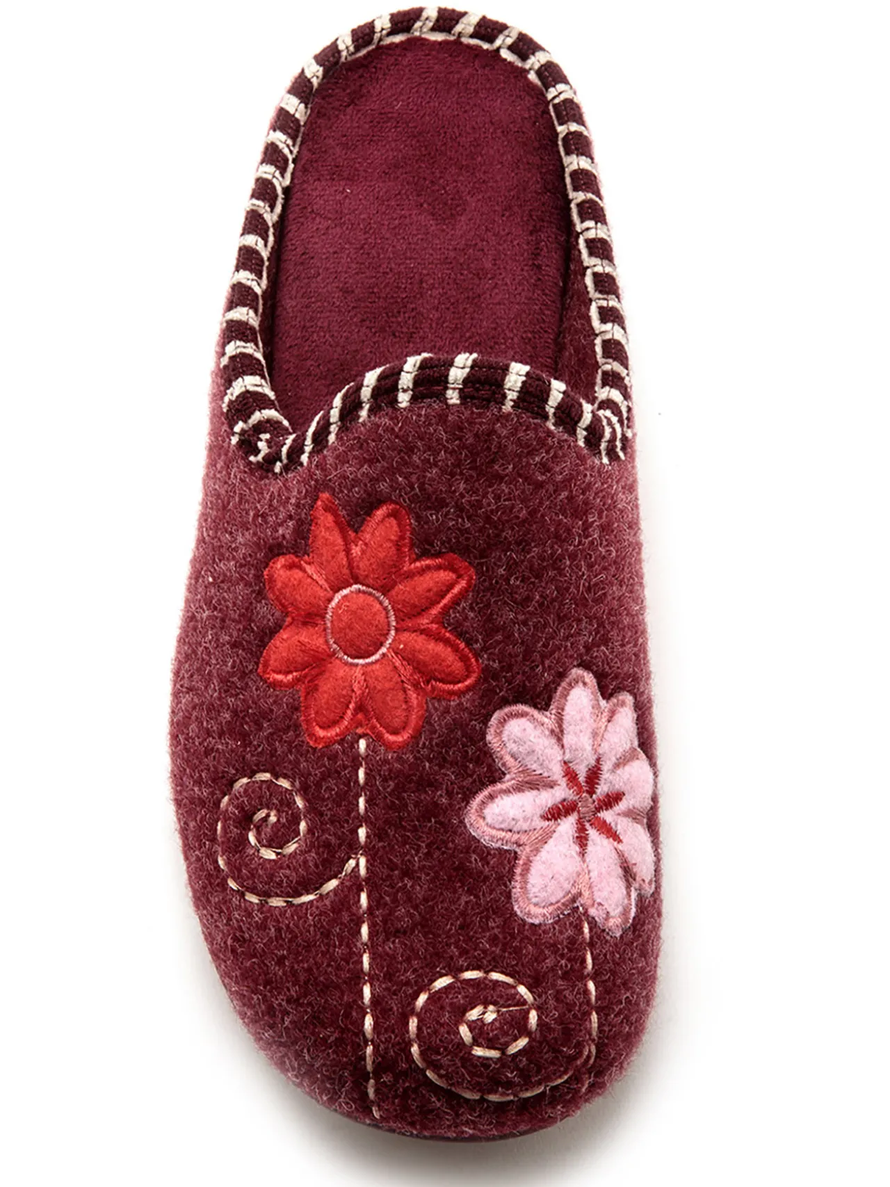 Mules brodées grande largeur