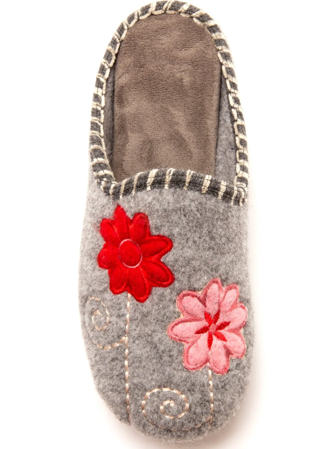 Mules brodées grande largeur